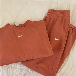 Nike Burnt Orange Sweatpants & Joggers Set
